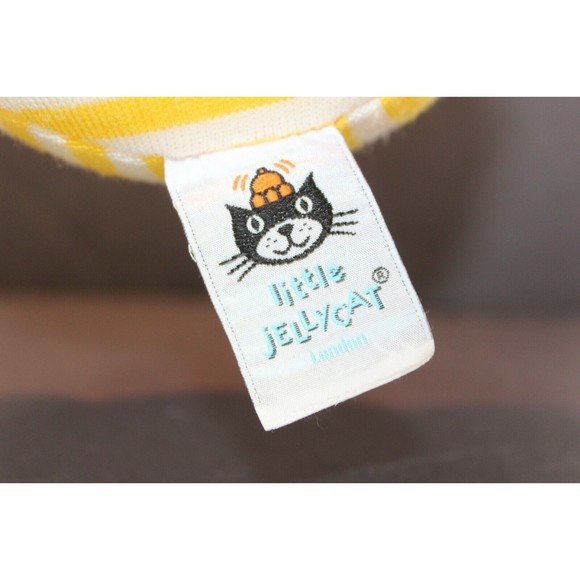Jellycat Jelly Cat Dilly Dilley Duck Plush Baby Rattle Yellow stripe Lovey 7" - Picture 8 of 8